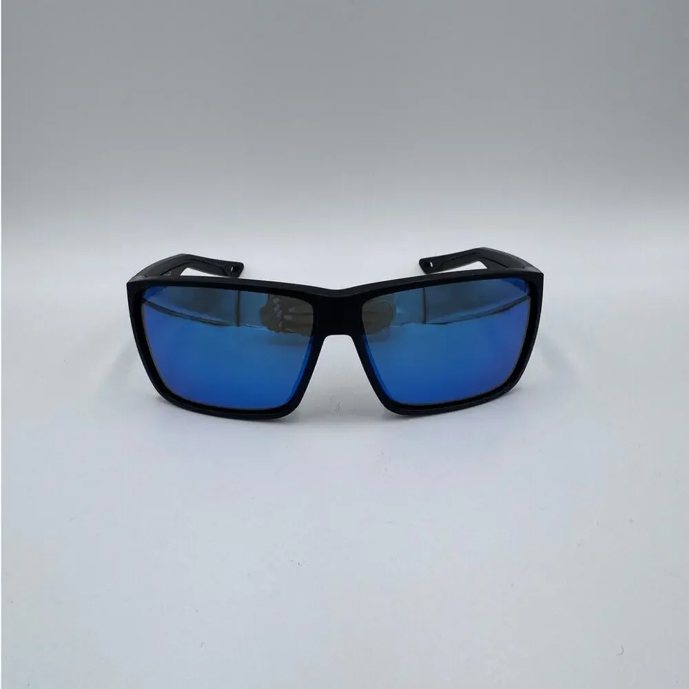 New Polarized Costa del Mar  6S9121 Rincon II Sunglasses Matte Black Blue Mirror